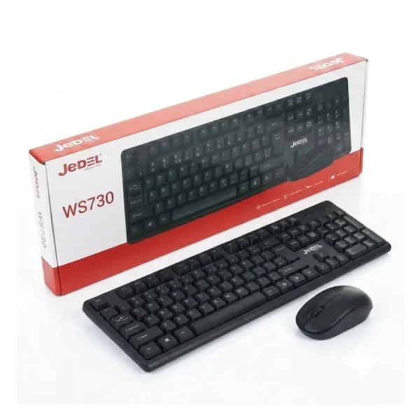 Jedel Ensemble Clavier et Souris Sans Fil WS730 - Noir