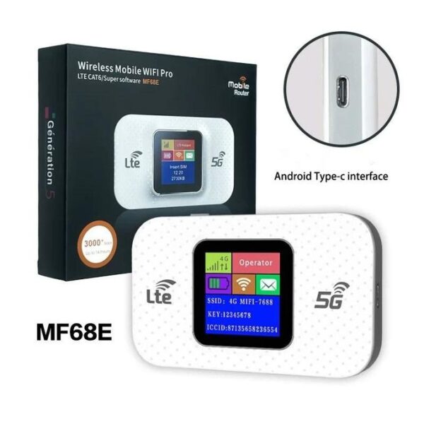 Modem routeur Mobile 5G et 4G LTE CAT6 WiFi 300Mbps avec carte SIM et écran 14h d'autonomie