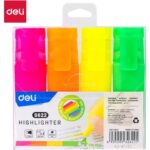 surligneurs-deli-highlighter-s622-pochette-4-fluorescent-0
